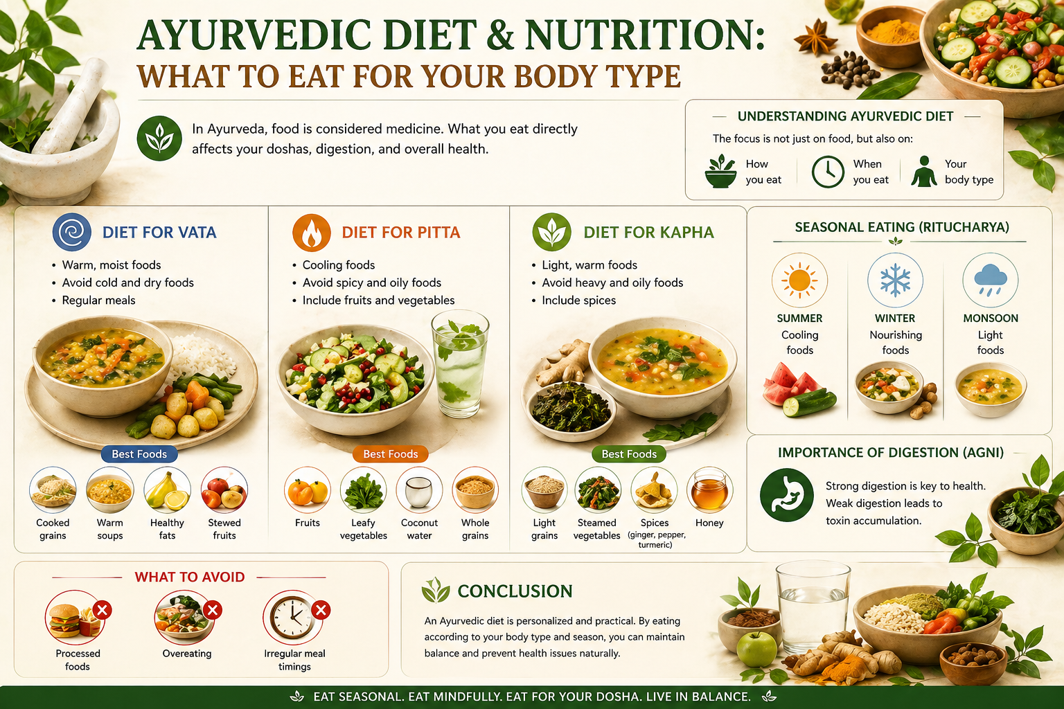 Ayurvedic Diet & Nutrition: What to Eat for Your Body Type
